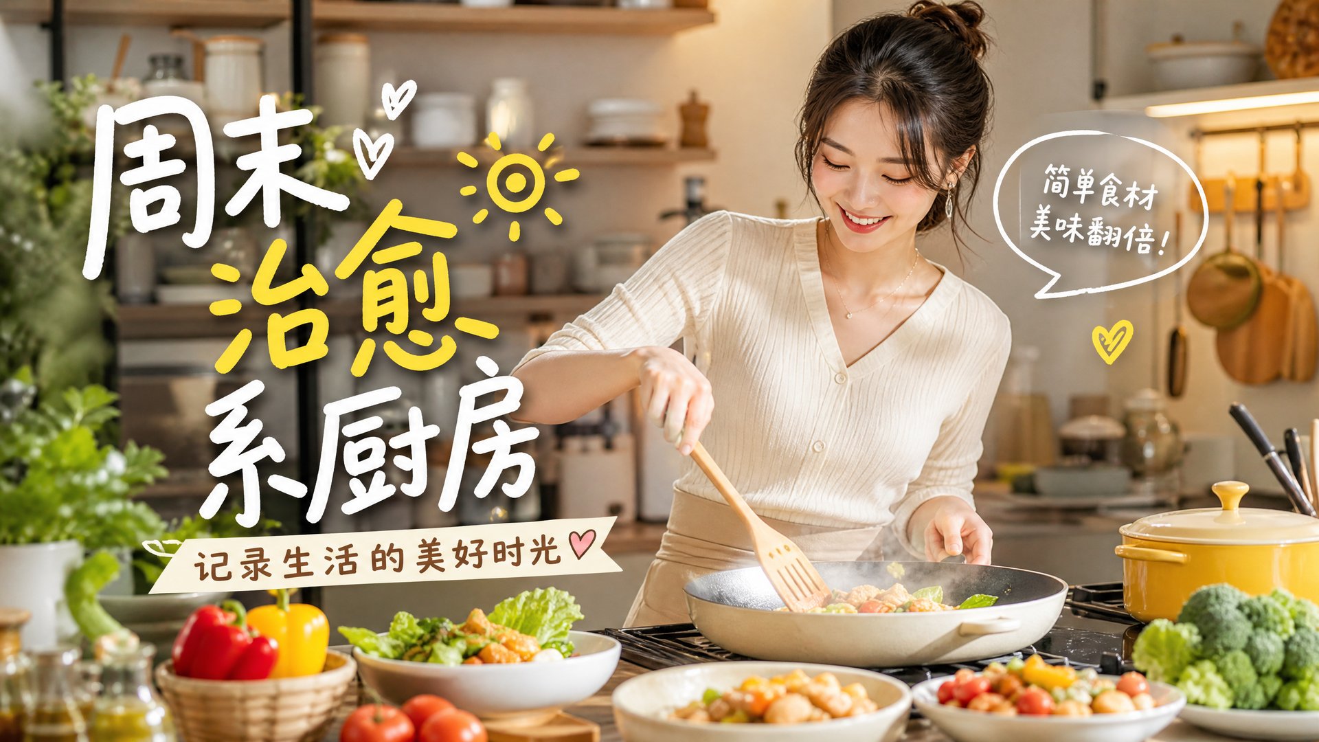 抖音风 抖音风生活视频教程：周末治愈系厨房美食制作全流程视频演示
