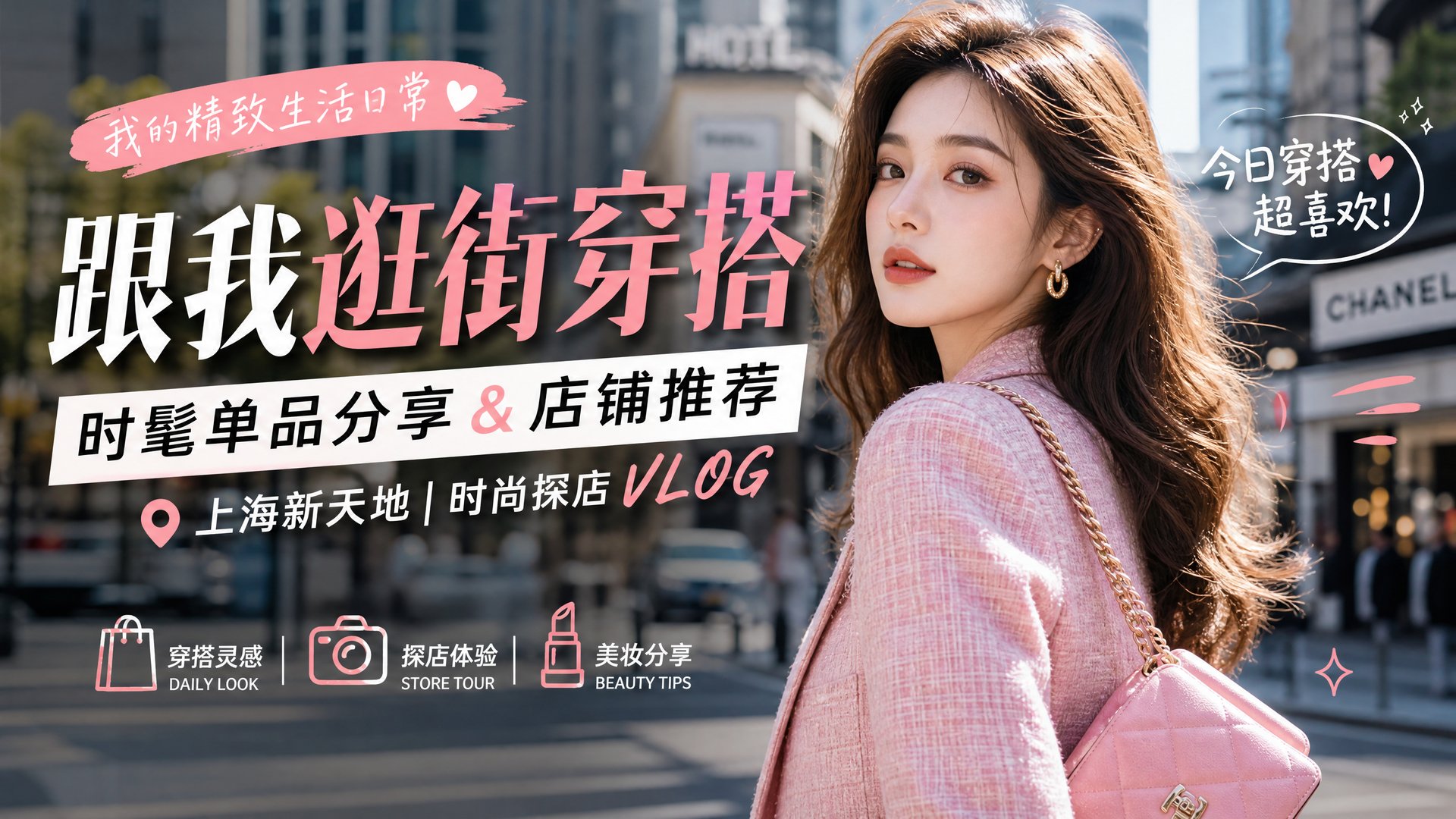 抖音风 抖音风时尚视频：跟我逛街穿搭视频分享·时髦单品推荐视频教程